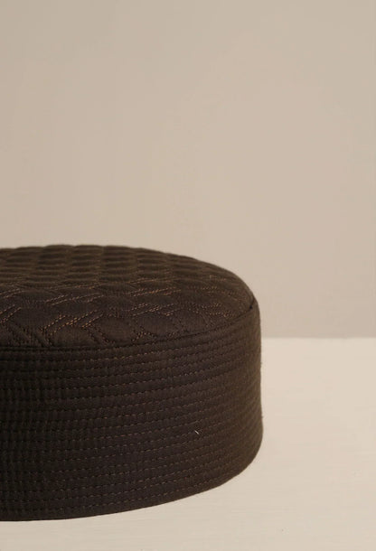 Textured Brown Namaz Cap – Classic &amp; Comfortable